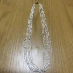 淡水パール 5連ネックレス ケシパール ライスパール 淡水真珠