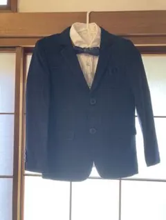 ネイビー チェック柄 フォーマルスーツ 140cm