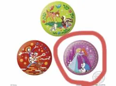 Disney Characters 刺繍缶バッジビスケット2 アナ雪