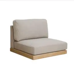 ベージュ 1人掛けソファ 分解可能 ロータイプ