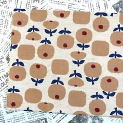 綿麻生地 花柄 生成 2m