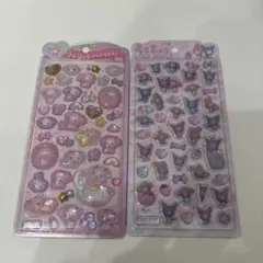 マイメロ　クロミ　うるちゅるポップシール 2シートセット