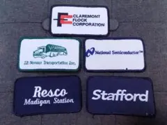 c USA ワークシャツ ワークジャケット ワッペン 単品 5枚 企業ワッペン