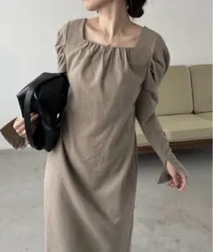 新品　【CAPRICIEUX LE'MAGE】スクエアパフワンピース