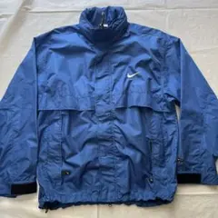 90s〜00s Clima-FIT NIKE ナイロンジャケット　ブルー　L