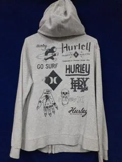 ストリートブランドHURLEYマルチロゴデザインZIPパーカーのサムネイル