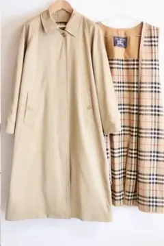 ビンテージ BURBERRY ライナー付き ステンカラーコート