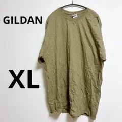 GILDAN【XL】オリーブ色 Tシャツ 半袖　オーバーサイズ