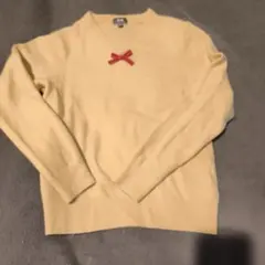 UNIQLO / ユニクロ / Vネック ニットセーター（リボン付き）