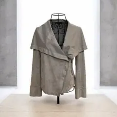 ボナジョルナータ ライダースジャケット グレー ショールカラー 長袖トップス Sのサムネイル