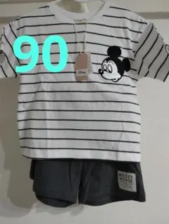 【新品】しまむら リトシー ディズニー ミッキー 半袖セットアップ ９０センチ