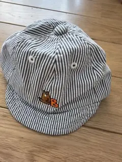 ストライプ柄キャップ クマ刺繍付き　ブランシェス 48～50
