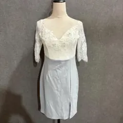 dazzy レース付きライトブルーナイトドレス