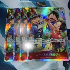 ワンピースカードゲーム エース＆サボ＆ルフィ SR 4枚