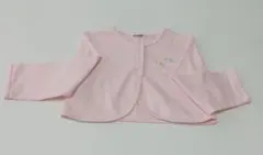 (美品)FAMILIAR ピンク綿 カーディガン 90