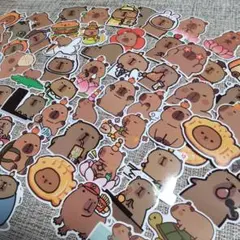 かわいい カピバラ ステッカーセット60枚