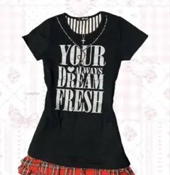 ❤︎y2k グランジ　ピチt 半袖　ラメ