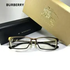 BURBERRY スクエア メガネフレーム チタン ロゴ入り