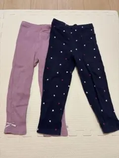 ハート柄レギンス2点セット 100cm