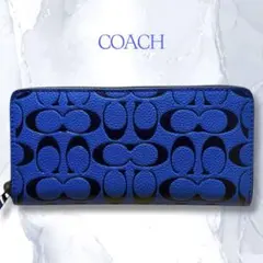 COACH ブルー シグネチャー 長財布のサムネイル