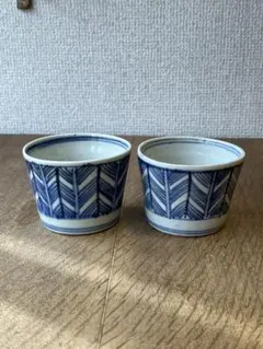 有田焼 李荘窯 染付筒型猪口 2個セット② - メルカリ
