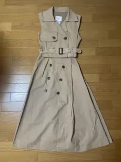 アメリヴィンテージ　トレンチレイヤードドレス S ベージュ　ワンピース