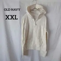 OLD NAVY 【XXL】フルジップパーカー ホワイト クラウン柄