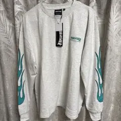 【THRASHER / スラッシャー】フレイムロゴ刺繍 ロングスリーブTシャツのサムネイル