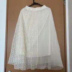 ミッシュマッシュ　レースチュールスカート　アイボリー　M