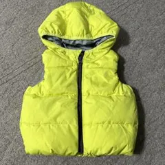 【ほぼ未使用】80 babyGAP ダウンベスト　蛍光イエロー　春
