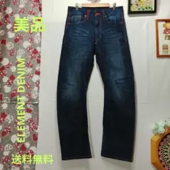 ELEMENT DENIM　濃紺　デニム　刺繍　30インチ