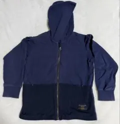 HusHusH キッズ ジップアップパーカー ネイビー 130