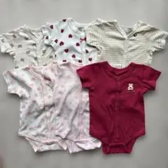 ☆ベビー肌着 半袖 70cm 前開き、ロンパース 6枚セット