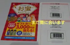 ヤマモリ　お宝キャンペーン　専用応募ハガキ　２枚＆応募バーコード