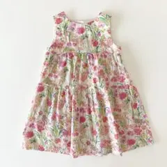 リバティ　花柄 ティアードワンピース　100 110
