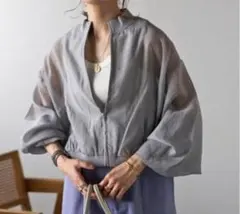 新品ボンジュールサガン シアーショートブルゾン