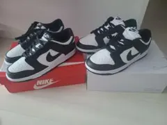 NIKE DUNK LOW RETRO PANDA 28cm 黒白