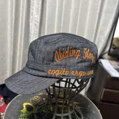 ワークキャップ　ヘリンボーン　グレー