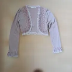 axes femme フリル付き長袖カーディガン