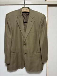 ベージュ ストライプ テーラードジャケット