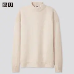 UNIQLO/ユニクロ U ミドルゲージモックネックセーター ナチュラル S