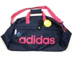 タグ付き　adidas　アディダス　ボストンバッグ　38L　ネイビー／ピンク