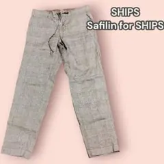 SHIPS Safilin for SHIPS チェックストレートパンツ M