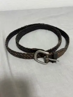 hawkcompany hand made レザー メッシュベルト ブラウンのサムネイル