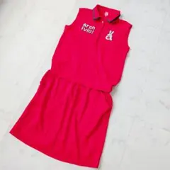 【美品】archivio（アルチビオ）ワンピース　ゴルフウェア　レッド　赤のサムネイル