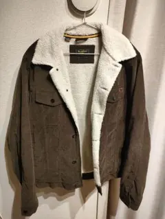 麟*様 ブラウン コーデュロイ ジャケット シェルパ襟