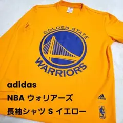 adidas NBA ウォリアーズ 長袖シャツ S イエロー