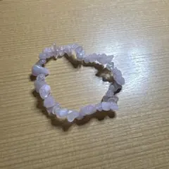 天然石 ローズクォーツ さざれ石 ブレスレット