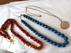 ★☆シンプルなアンティークネックレス3点セット☆★