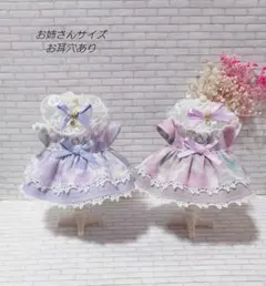 現品限　ハンドメイド　ミニチュアドール服　お姉さん　なかよしセット【3-12】